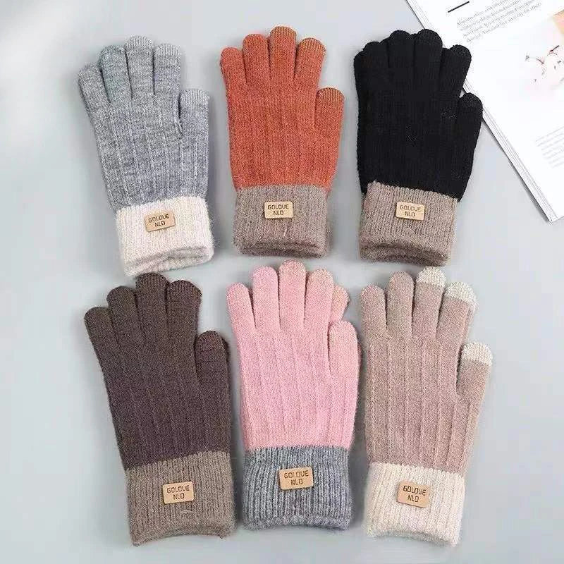 Gants tricotés chauds