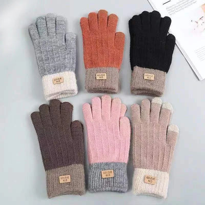 Gants tricotés chauds