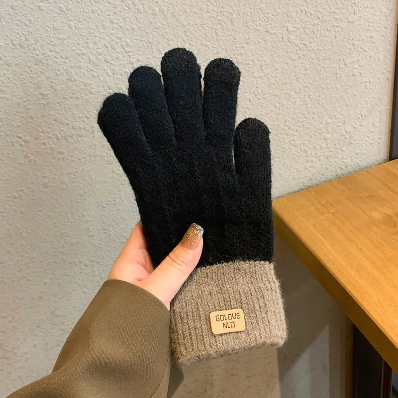 Gants tricotés chauds