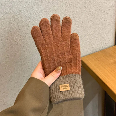 Gants tricotés chauds