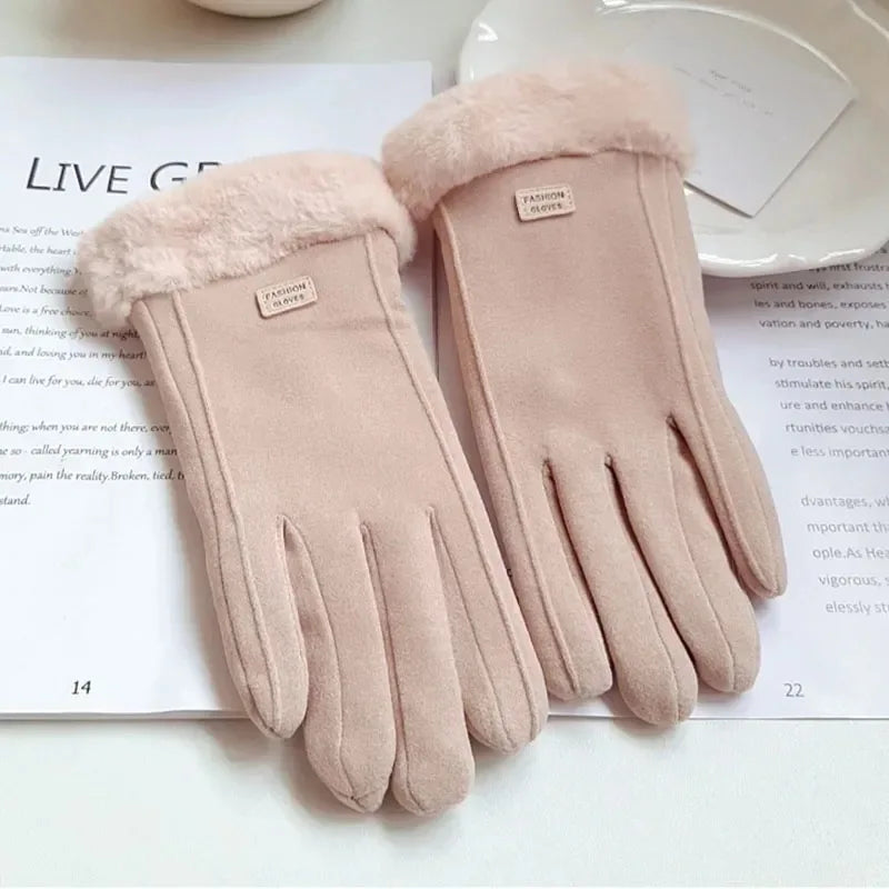 Gants d'hiver épais en daim