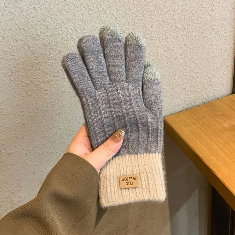 Gants tricotés chauds
