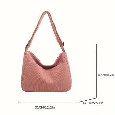 Sac à bandoulière en velours côtelé