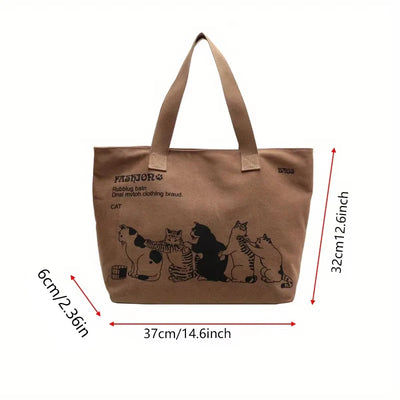 Sac fourre-tout en toile L'Amie des Chats