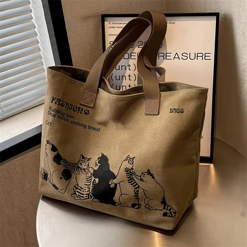 Sac fourre-tout en toile L'Amie des Chats