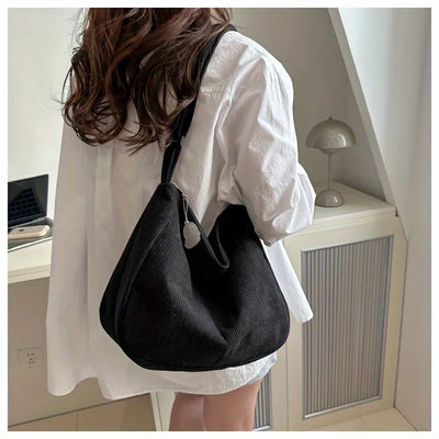 Sac à bandoulière en velours côtelé