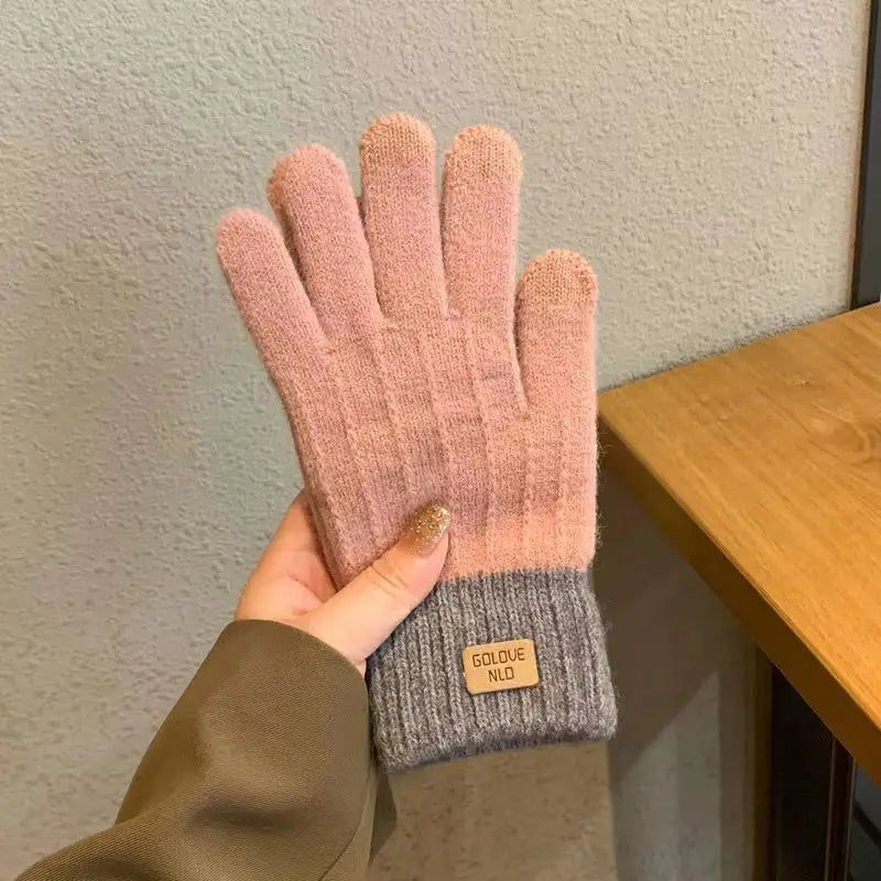Gants tricotés chauds