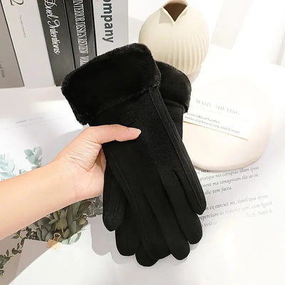 Gants d'hiver épais en daim