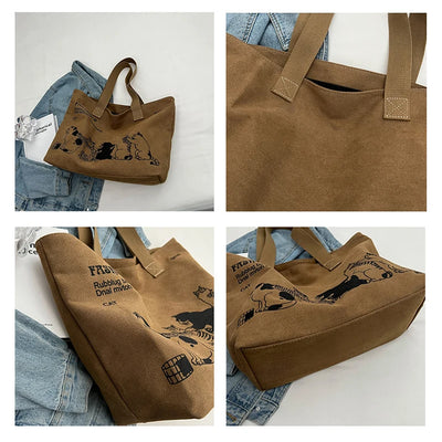 Sac fourre-tout en toile L'Amie des Chats