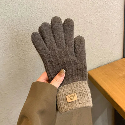 Gants tricotés chauds